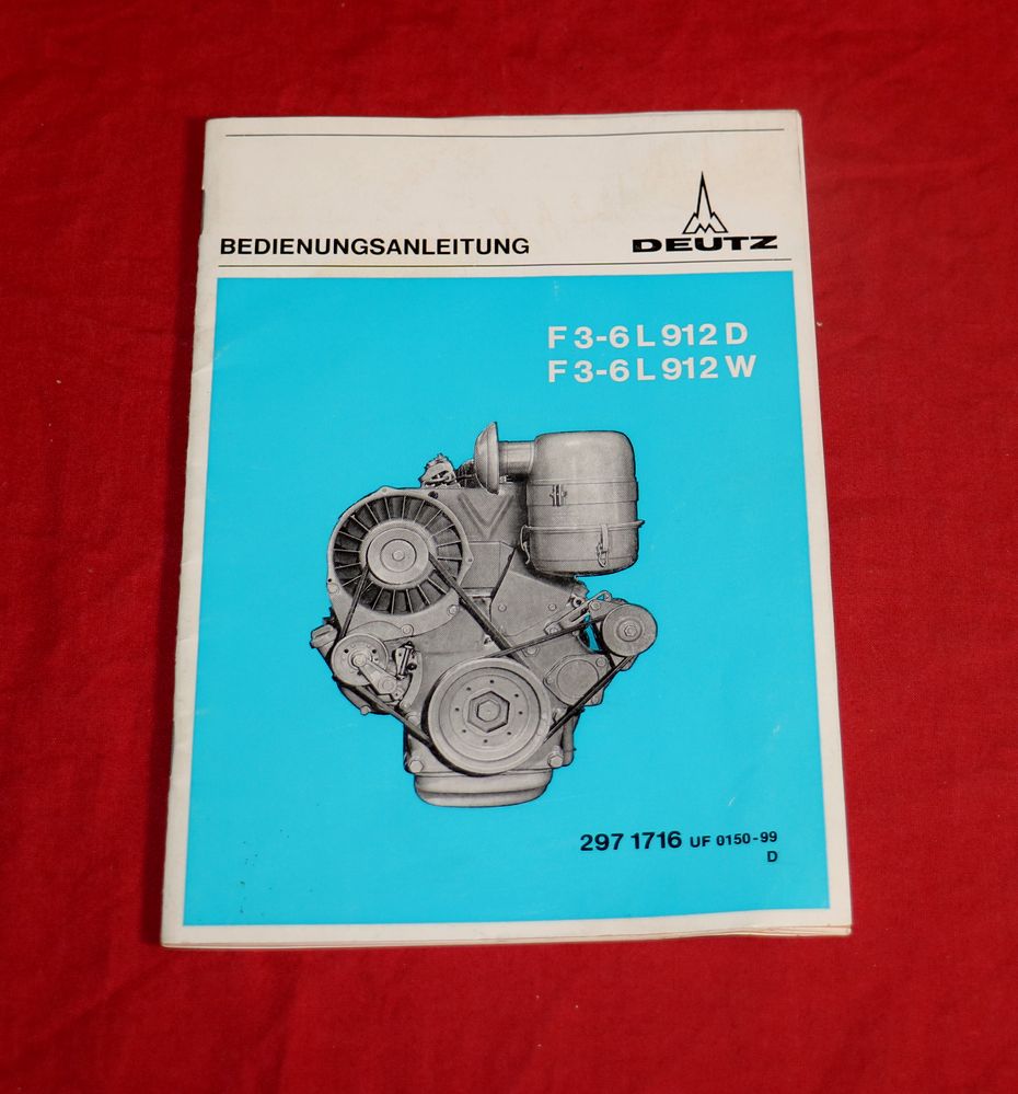 Deutz F 3 - 6 L 912 D /W Motor Betriebsanleitung