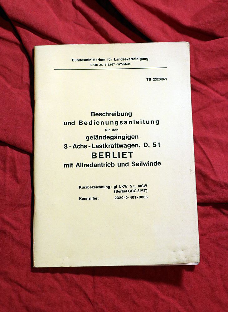 48510 BERLIET  GBC 8 MT Betriebsanleitung 3 Achs LKW 5t gl