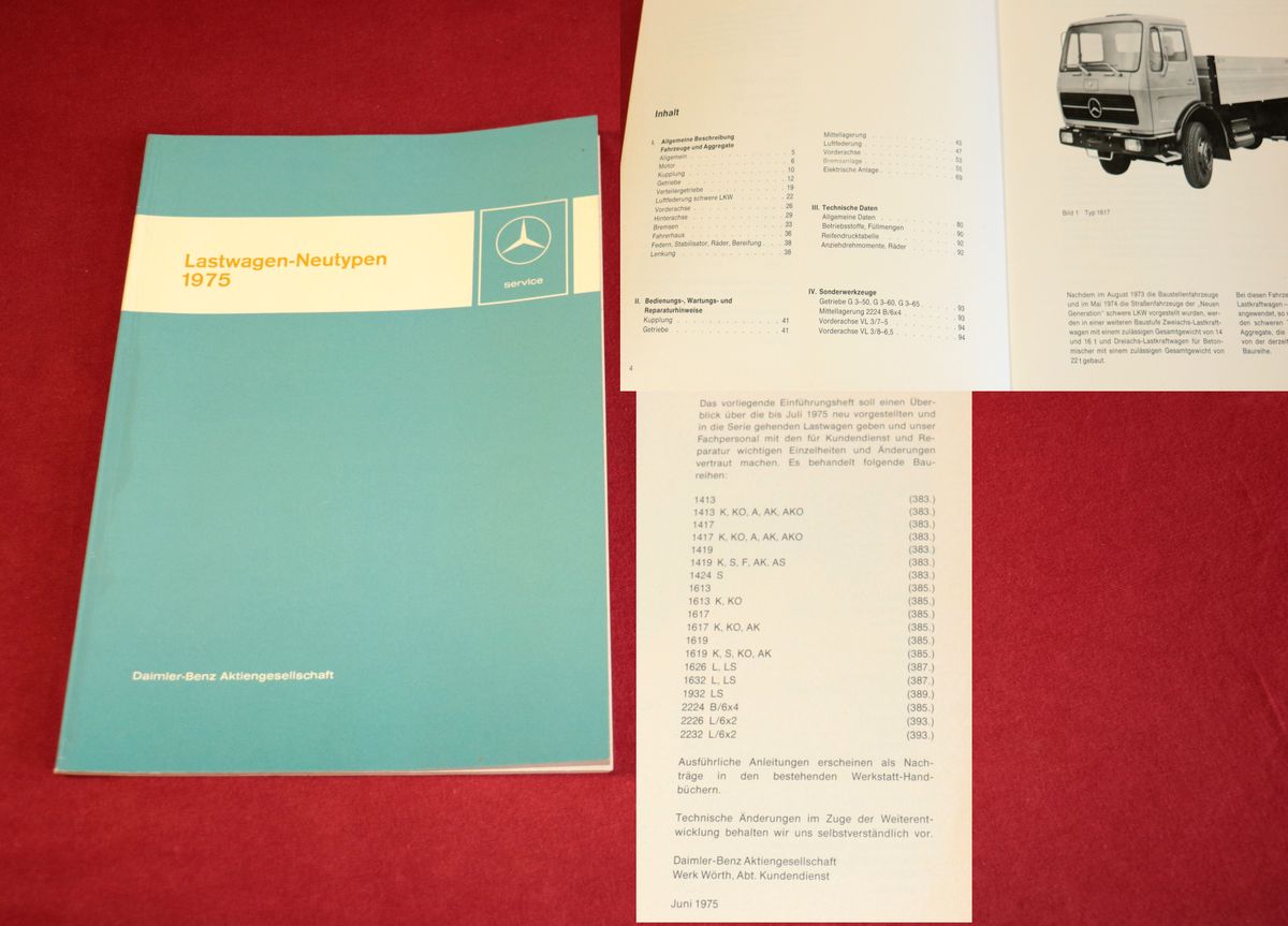 47711 Einführungsschrift Mercedes Lastwagen Neutypen  1975