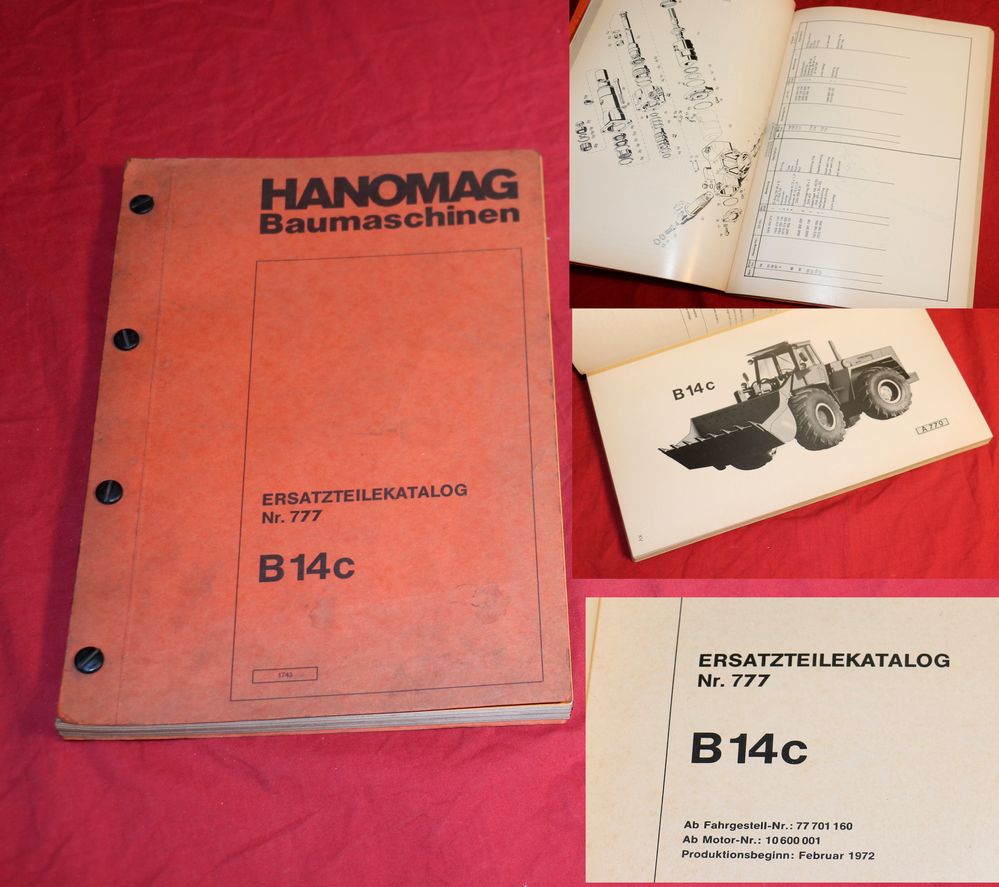 Hanomag B 14 c Radlader Ersatzteilkatalog