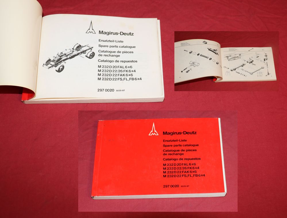 Magirus Deutz 232 D 20, 22, 26 FL, FAK Ersatzteilliste Fahrgestell