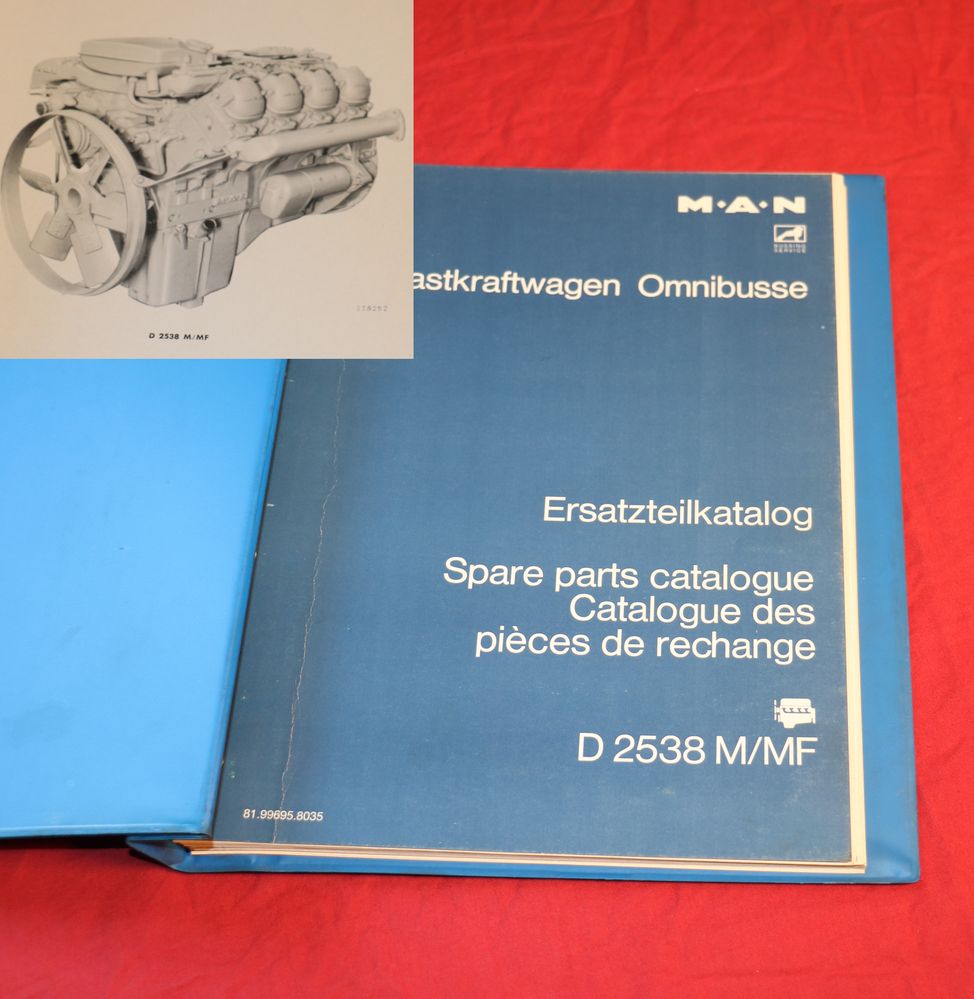 MAN D 2538 M / MF MAN V8 Motor Ersatzteilliste