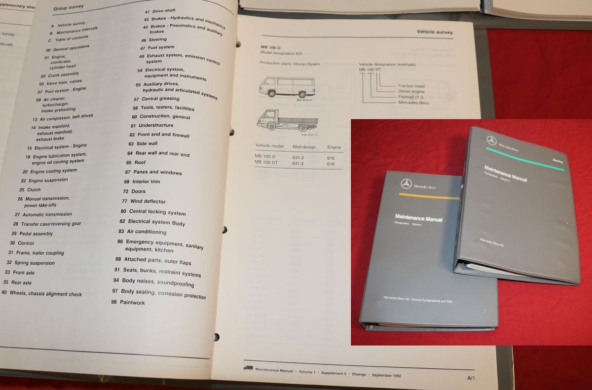 Mercedes Wartungshandbuch Transporter Maintenance Manual