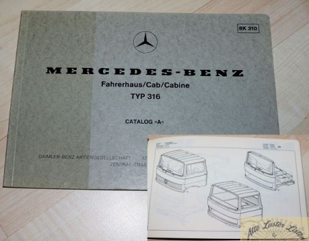 43871_ersatzteilliste_mb_motoren_fahrerhaus_mb_fahrerhaeuser_bmIoWg4xktxmE1 Fahrerhaus Mercedes , Type 316 , leichte Frontlenker
