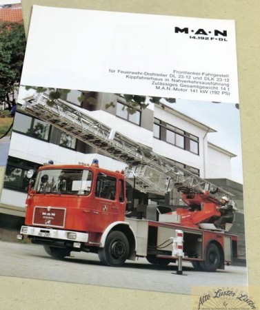 MAN 14.192 F  DL   Feuerwehr Drehleiter DL 23-12 , DLK 23-12