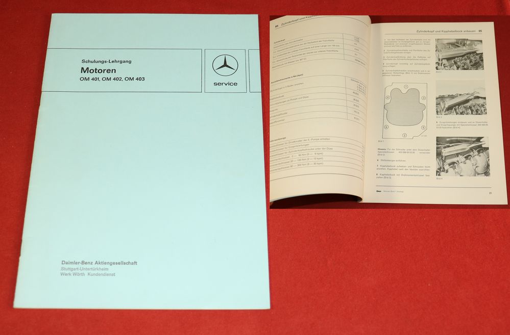 Mercedes OM 401 , 402, 403     Schulung Lehrgang, Auszug aus WB