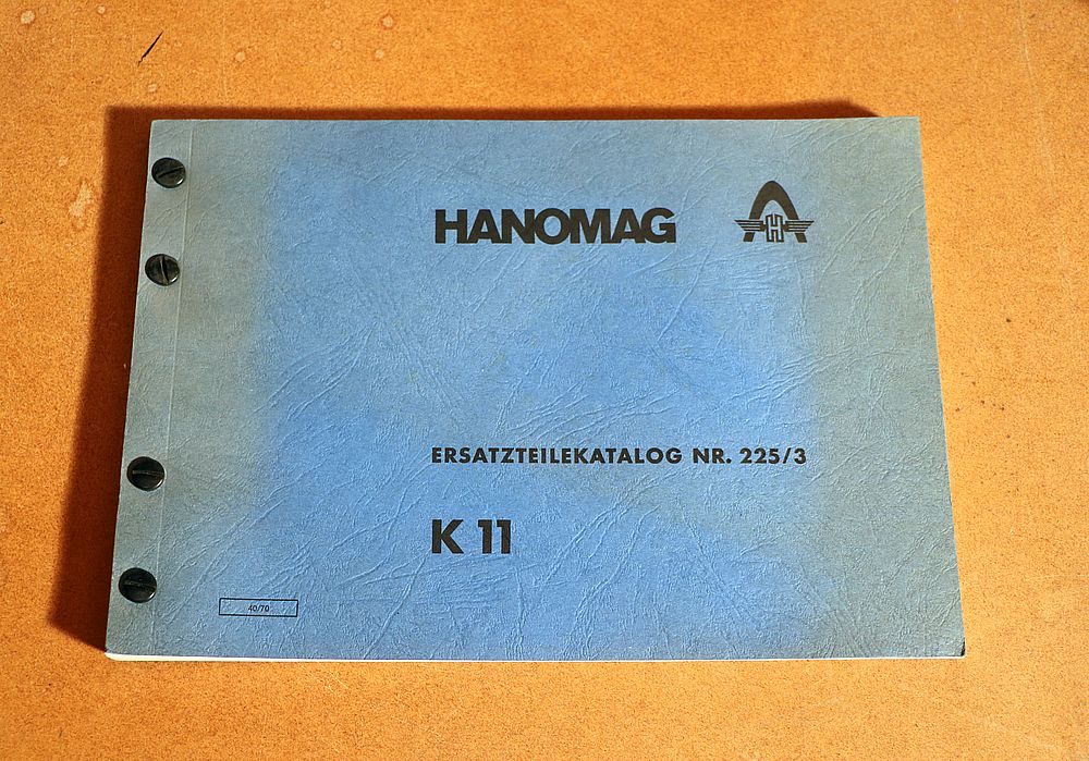 Raupe Hanomag K 11 , Ersatzteilkatalog