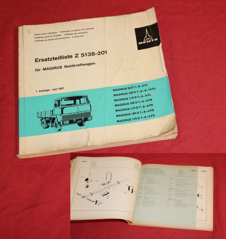 Magirus 90, 100, 110 D 7, 8, 9  FL, FK, FS Frontlenker