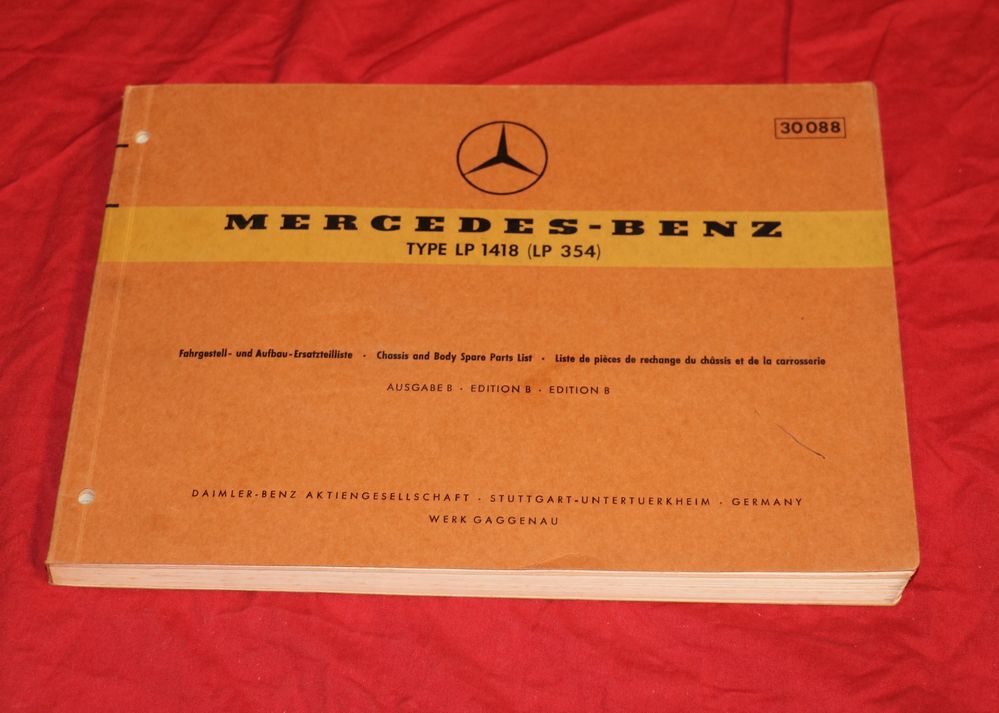 Mercedes LP 1418 , Ersatzteilliste Fahrgestell