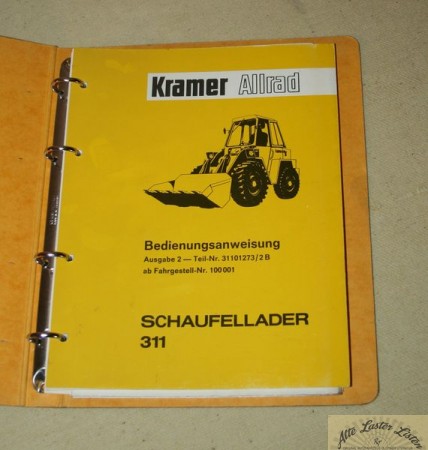 Betriebsanleitung  KRAMER    311     Radlader