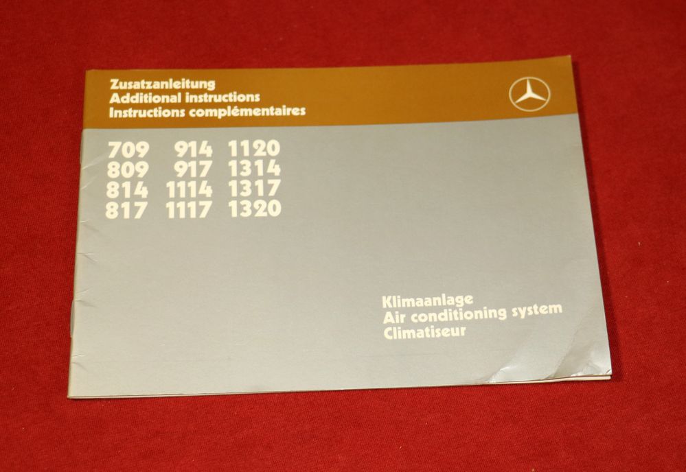 Zusatz Anleitung Klimaanlage Mercedes LK 709,  814 bis 1320