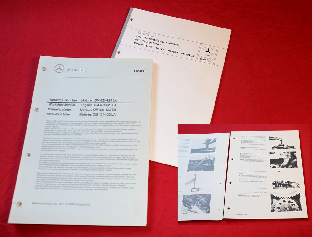 Mercedes Motor OM 421 bis OM 424 Werkstatthandbuch