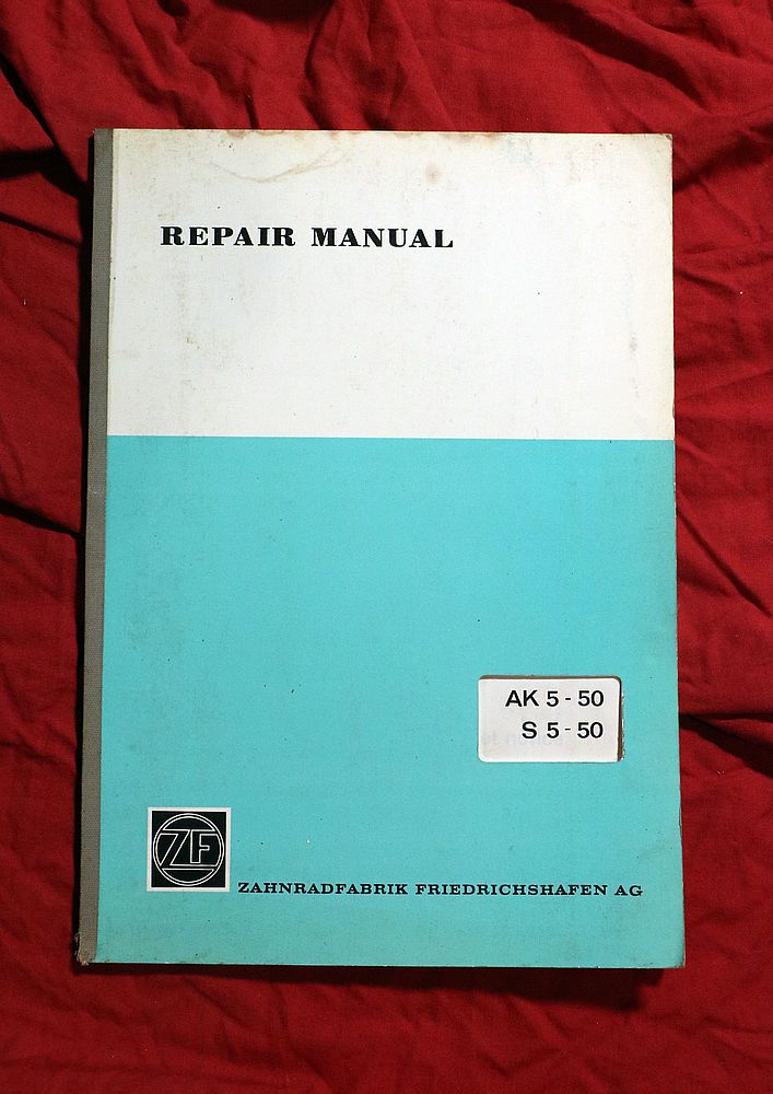 ZF Getriebe AK 5-50 , S 5 - 50 , Repair Manual