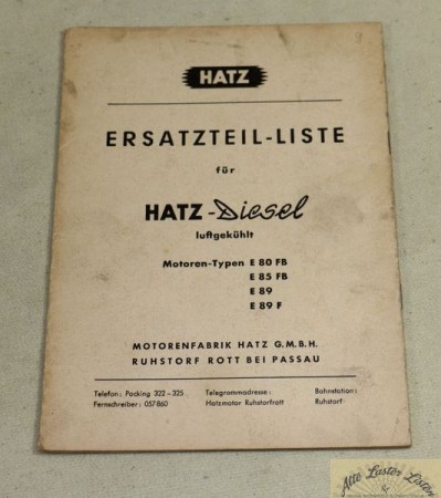 Hatz    E 80, 85, 89     F, FB
