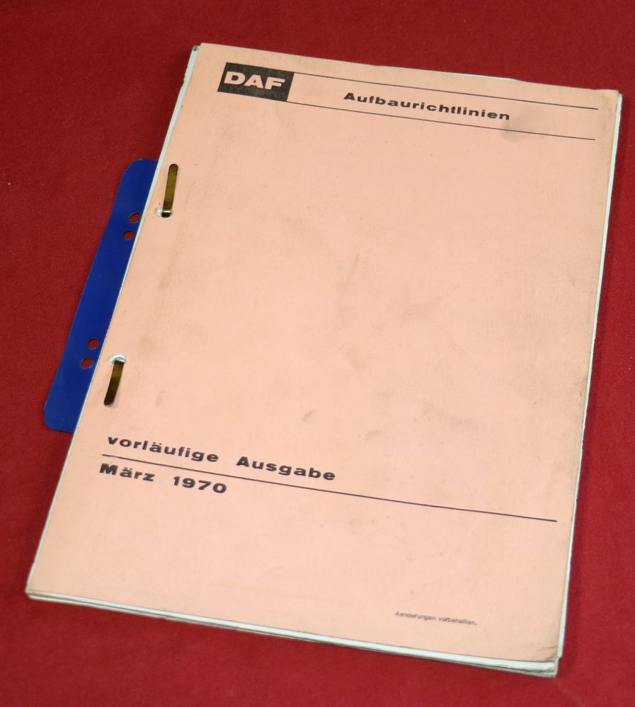 DAF Aufbaurichtlinien 1970