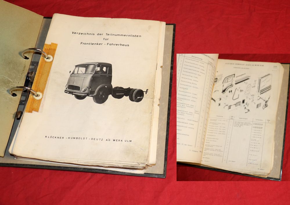 Magirus Frontlenker Fahrerhaus alt Ersatzteil Teilenummernliste