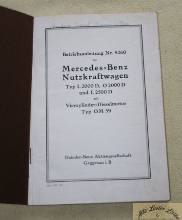 Mercedes L 2000 D  , L 2500 D