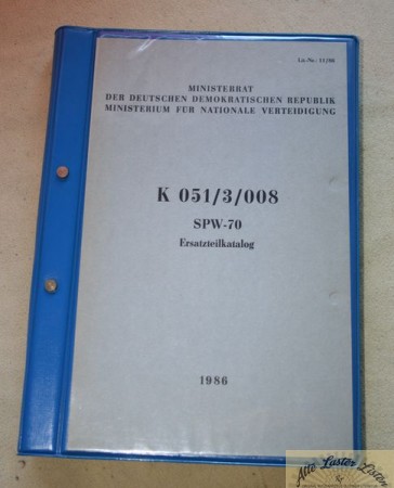 23146_ersatzteilliste_feuerwehr_militaer_militaer_ausland_usw__bFMkSfiVipKjOb NVA  SPW - 70