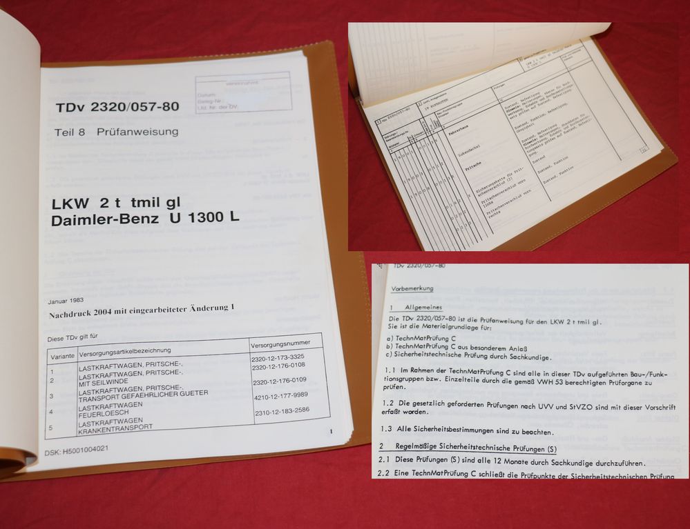 Unimog 1300 L Prüfanweisung Bundeswehr TDv Teil 8