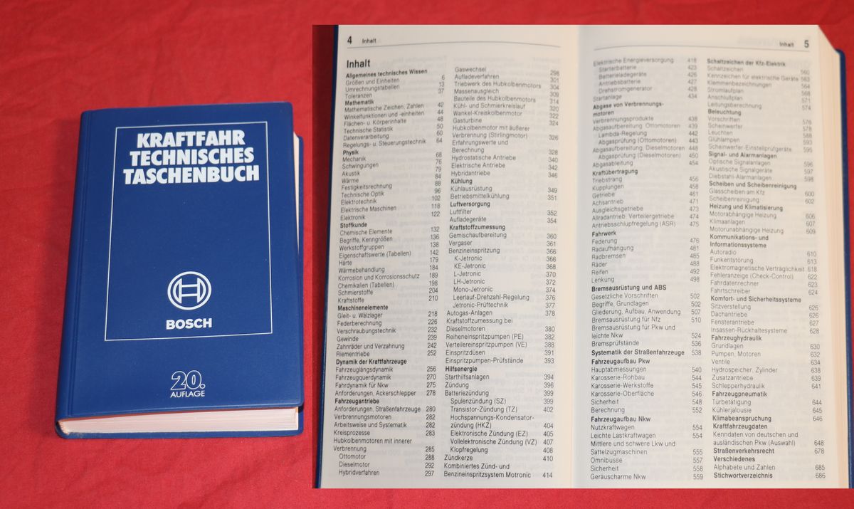 BOSCH Kraftfahrtechnisches Taschenbuch , 1987