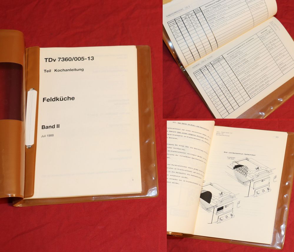 TDv Teil 1-3 Feldküche , Band II Kochanleitung