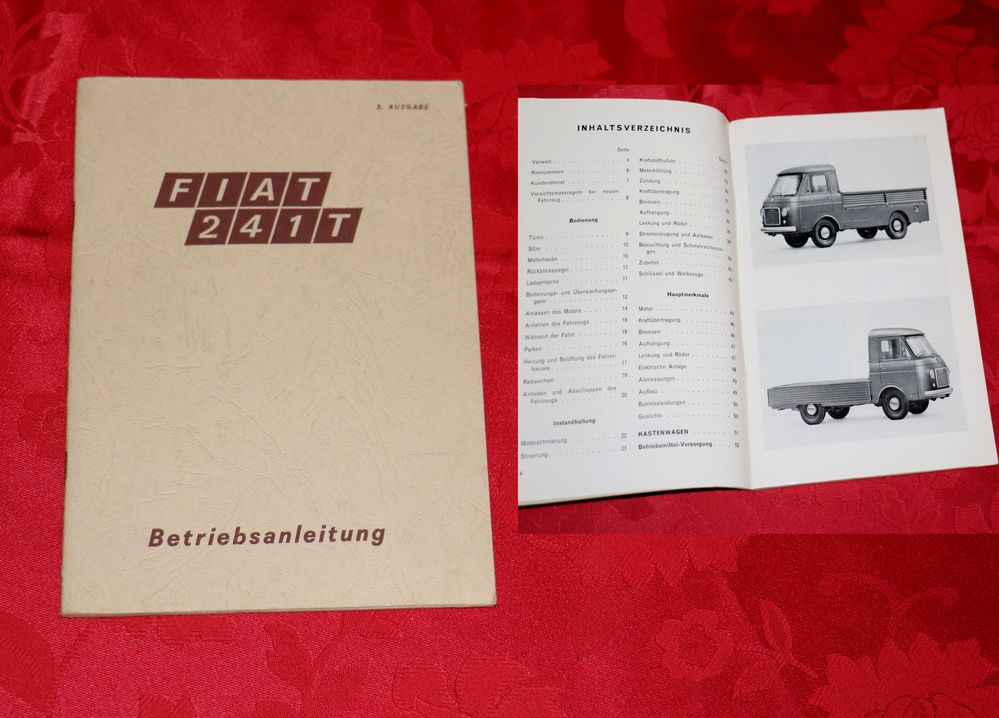 FIAT 241 T , Transporter Betriebsanleitung