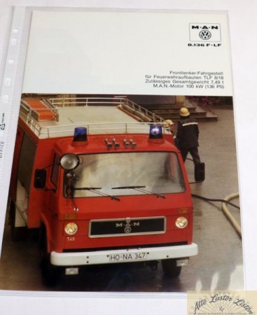 Prospekt  MAN VW   8.136  F , LF     Feuerwehr TLF 8/18