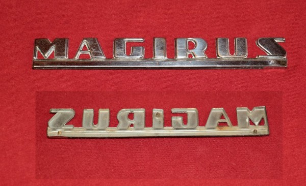 Schriftzug Magirus , für Motorhaube, Seite