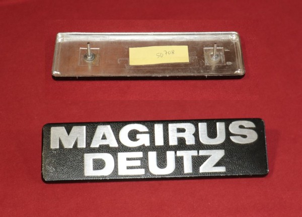 MAGIRUS DEUTZ , Alu Platte , Emblem, Schriftzug
