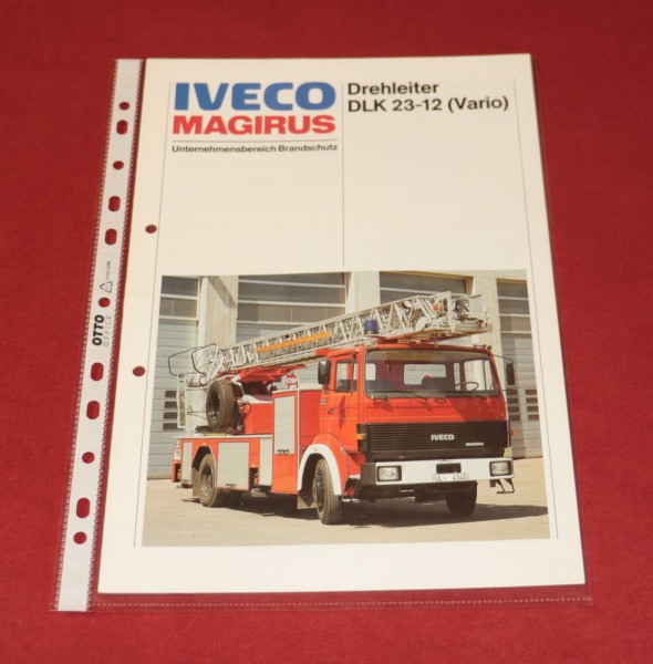 Prospekt Iveco Magirus DLK 23 - 12 Vario , Drehleiter Feuerwehr