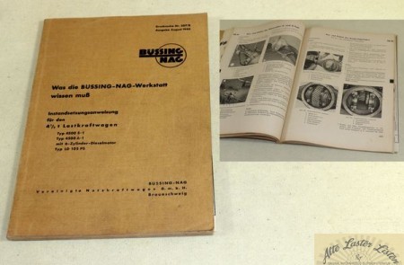 Werkstatthandbuch Büssing 4500 S , 4500 A , LD 105 PS