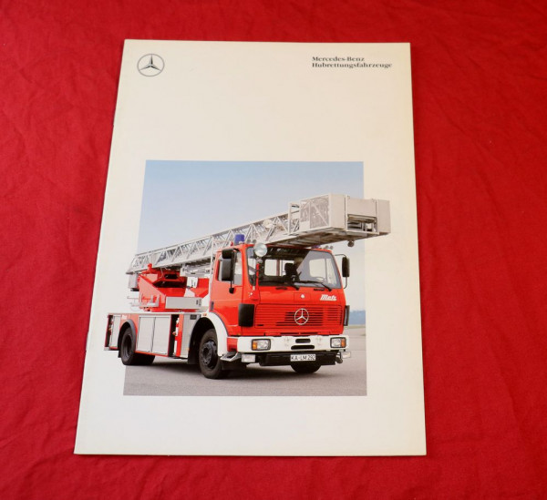 Mercedes Benz Hubrettungsfahrzeuge , Drehleiter Feuerwehr , Prospekt