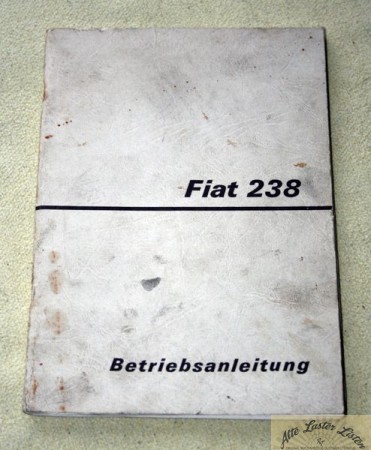 FIAT 238 , Betriebsanleitung Transporter