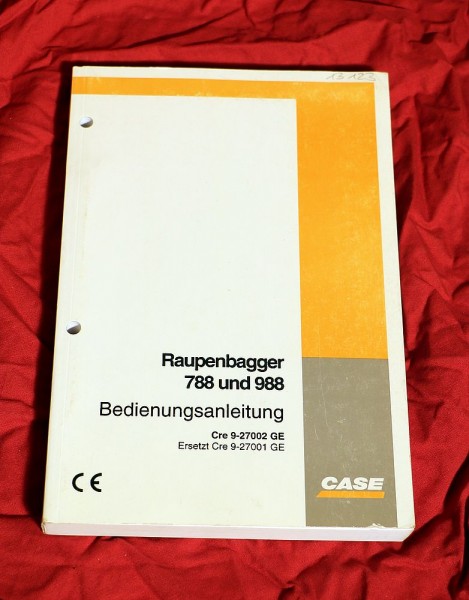 CASE 788 , 988 Raupenbagger Bagger , Anleitung