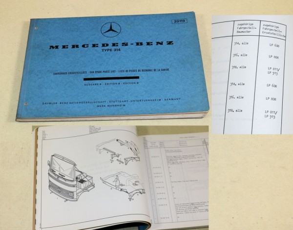 Mercedes Fahrerhaus 314 leichte Frontlenker LP 608, 808, 913