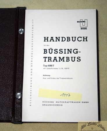 Handbuch Büssing Trambus 6000 T