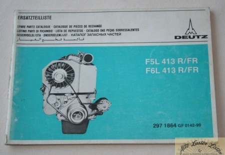 Deutz Motor F 5 und F 6 L 413 R , FR