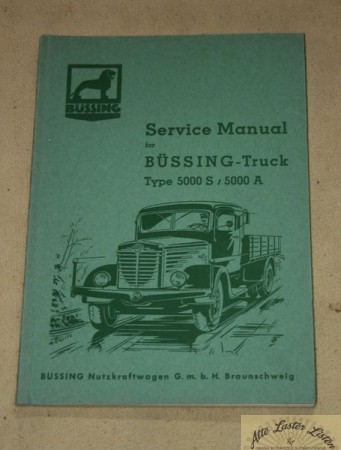 Büssing 5000 S + A , Service Manual
