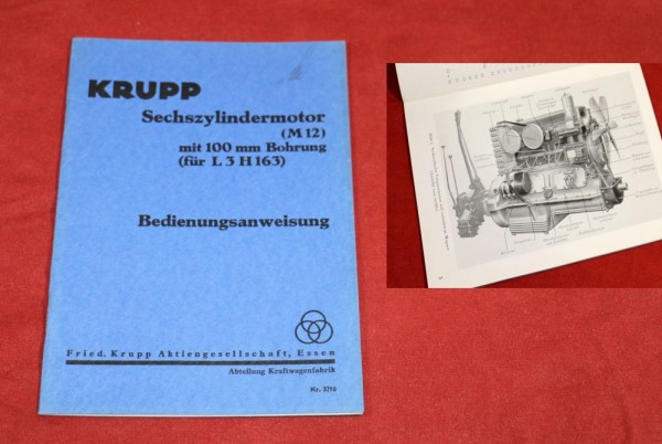 KRUPP Sechszylinder Motor M 12 für L 3 H 163
