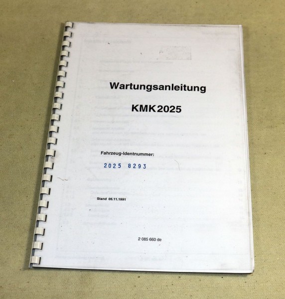 Autokran KRUPP KMK 2025 Wartungsanleitung