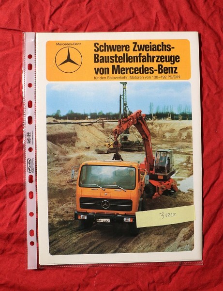 Mercedes Schwere Zweiachs Baustellenfahrzeuge , LKW Prospekt