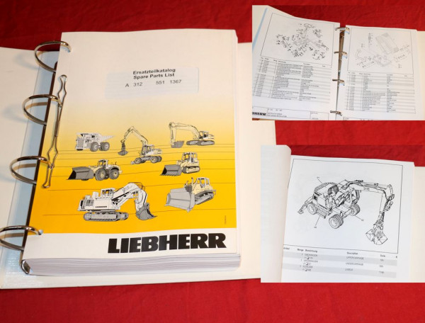 Liebherr A 312 Bagger Ersatzteilliste