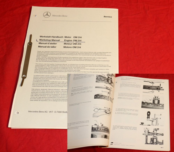 Mercedes Motor OM 314 , Werkstatthandbuch