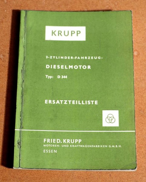 KRUPP Motor D 344 , 3 Zylinder Dieselmotor