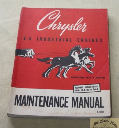 CHRYSLER V 8 industrial engines 18, 19, 20, 24 - A