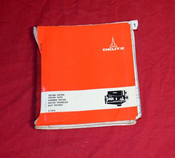 Motordaten Buch für Deutz Motoren, 1979