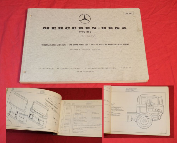 Mercedes LKW Fahrerhaus Type 363 , LP 1632, 2032, 2232