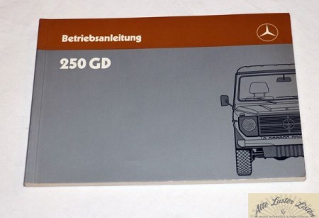 Mercedes 250 GD , Betriebsanleitung Geländewagen