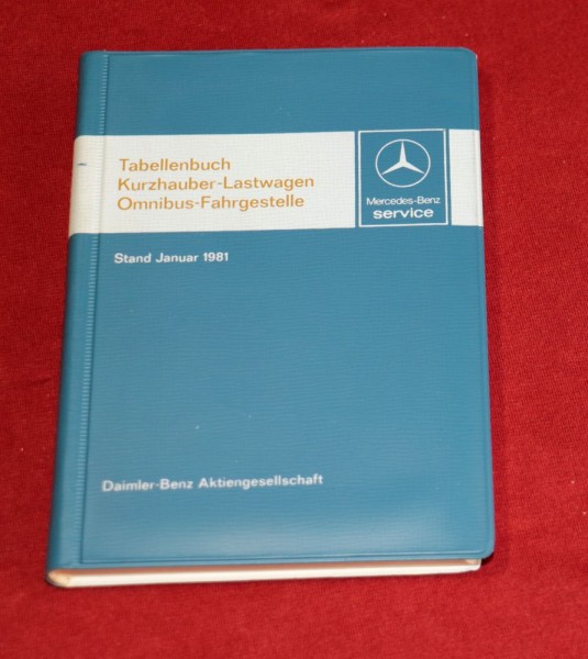 Tabellenbuch Mercedes Kurzhauber LKW