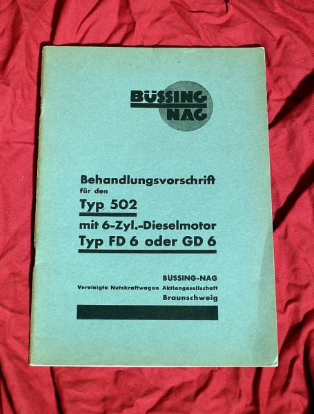 Büssing - NAG Typ 502 mit Motor 6 Zylinder Dieselmotor FD6 , GD6